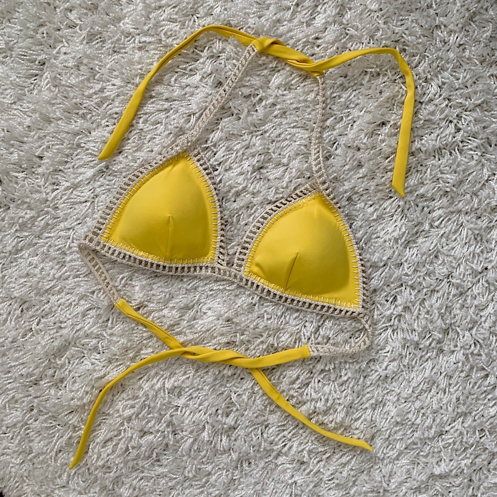 VS Yellow Boho Bikini Top